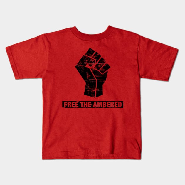 Free the Ambered Kids T-Shirt by synaptyx